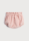 Corduroy Frill Leg Hole Bloomers in Pink (0mths-2yrs) Bloomers  from Pepa London