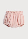 Corduroy Frill Leg Hole Bloomers in Pink (0mths-2yrs) Bloomers  from Pepa London