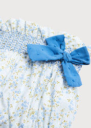 Ditsy Floral Print Bloomer in French Blue (0mths-2yrs) Bloomers  from Pepa London