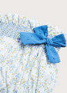 Ditsy Floral Print Bloomer in French Blue (0mths-2yrs) Bloomers  from Pepa London