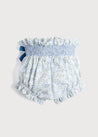 Ditsy Floral Print Bloomer in French Blue (0mths-2yrs) Bloomers  from Pepa London