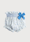 Ditsy Floral Print Bloomer in French Blue (0mths-2yrs) Bloomers  from Pepa London