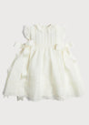 Embroidered Lace Trim Dress in Ivory (6mths-5yrs) Dresses  from Pepa London