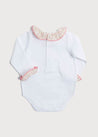 Floral Collar Long Sleeve Bodysuit in Pink (0mths-2yrs) Tops & Bodysuits  from Pepa London