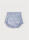 Floral Dotted Bow Bloomers in Blue (3mths-2yrs) Bloomers  from Pepa London