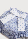 Floral Dotted Bow Bloomers in Blue (3mths-2yrs) Bloomers  from Pepa London