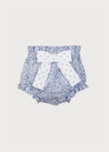 Floral Dotted Bow Bloomers in Blue (3mths-2yrs) Bloomers  from Pepa London