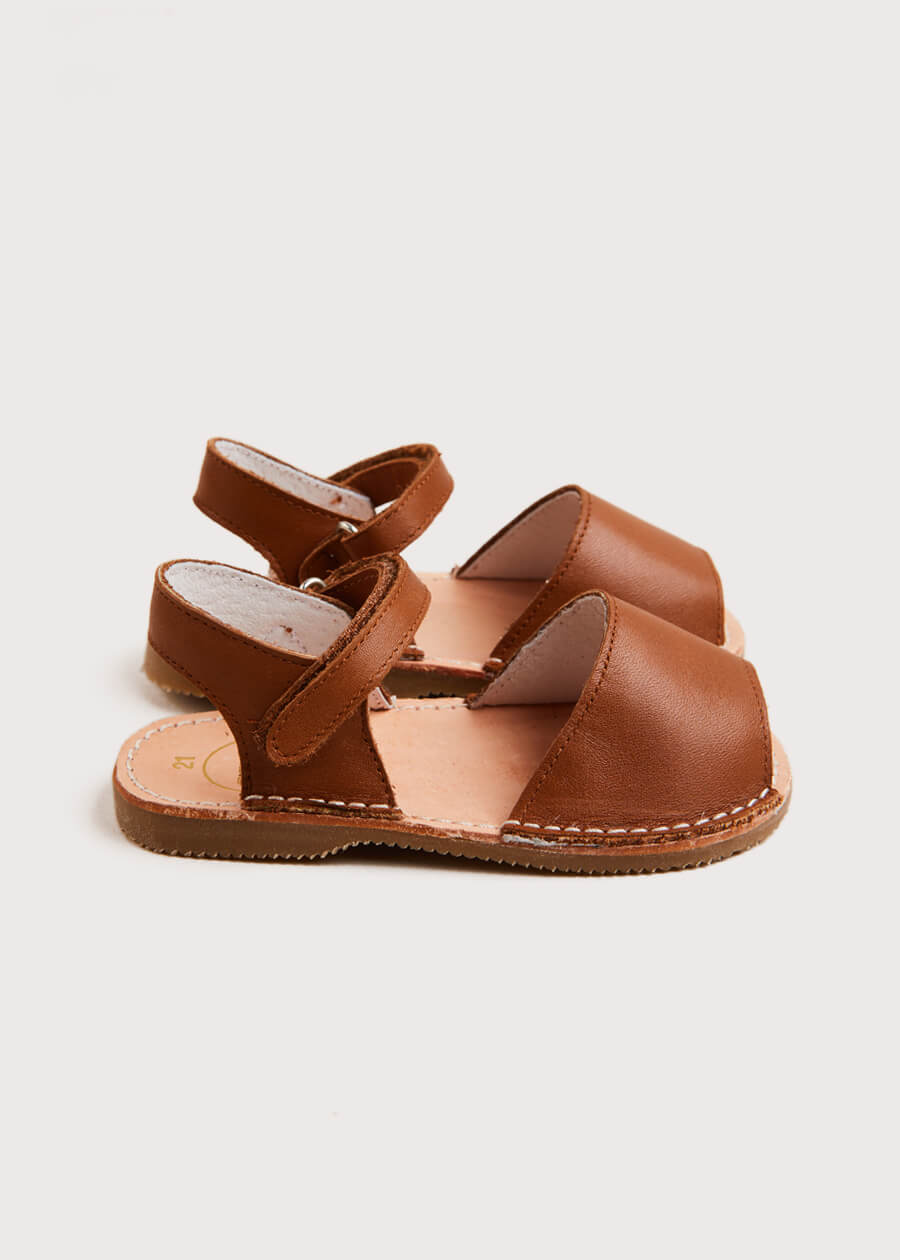 Open Toe Leather Sandals in Brown (17-30EU) Shoes  from Pepa London