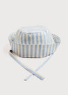 Striped Tie Detail Hat in Blue (S-L) Accessories  from Pepa London