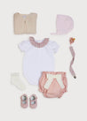 Light Floral Ruffle Collar Short Sleeve Bodysuit in Pink (0mths-2yrs) Tops & Bodysuits  from Pepa London