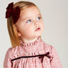 Velvet Big-Bow Clip in Burgundy Hair Accessories  from Pepa London