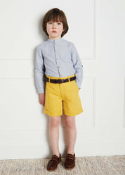Pocket Detail Shorts With Turn-Ups in Mustard (4-10yrs) Shorts  from Pepa London