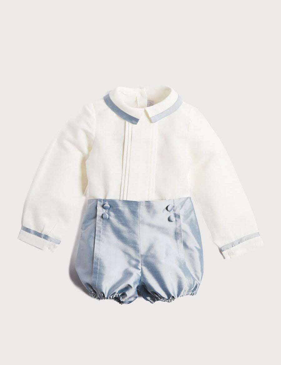 Blue Silk Celebration Set (3mths-4yrs) Sets from Pepa London