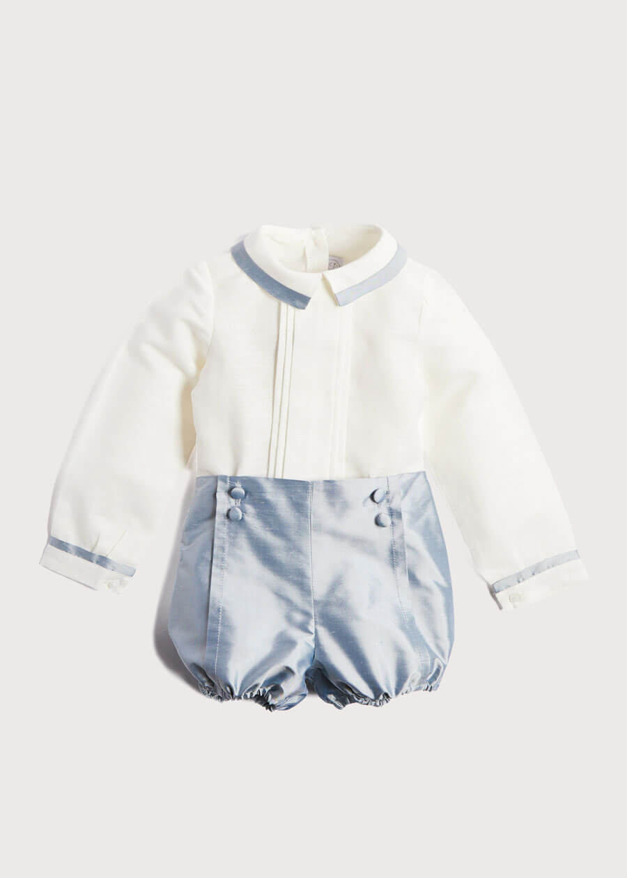 Blue Silk Celebration Set (3mths-4yrs) Sets from Pepa London