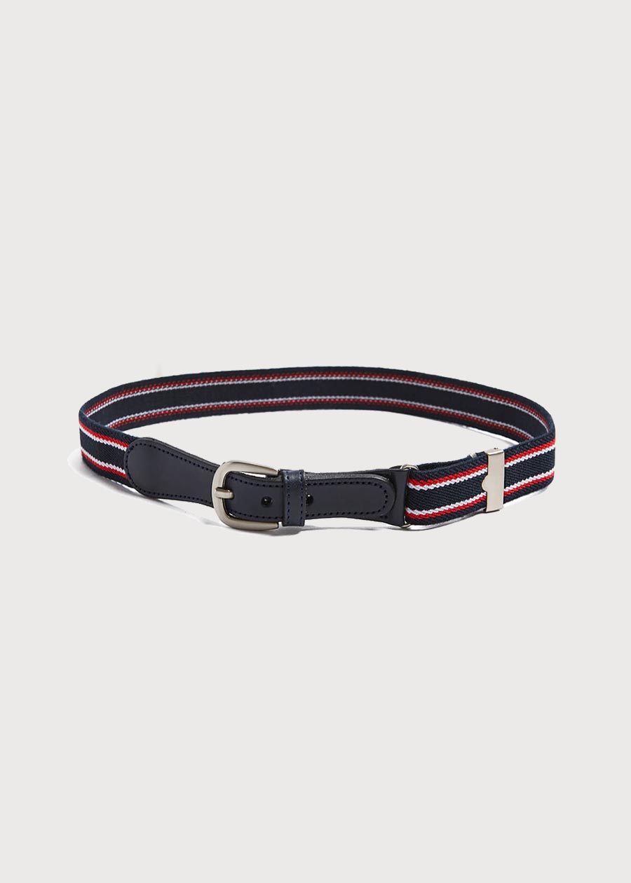 Navy And Red Striped Belt Belts & Braces  from Pepa London