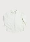 Polo Collar Long Sleeve Oxford Shirt in White (4-10yrs) Shirts  from Pepa London