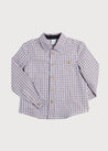 Polo Collar Long Sleeve Shirt in Blue (4-10yrs) Shirts  from Pepa London