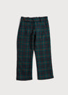Trousers in Green Tartan (4-10yrs) Trousers  from Pepa London