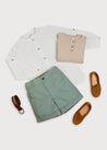 Pocket Detail Shorts With Turn-Ups in Green (4-10yrs) Shorts  from Pepa London