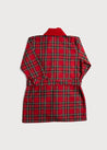 Belted Dressing Gown in Red Tartan (18mths-10yrs) Nightwear  from Pepa London