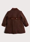 Traditional Double Breasted Coat in Brown (12mths-10yrs) Coats  from Pepa London