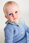 Blue Knitted Newborn Cardigan (3-12mths) Knitwear  from Pepa London