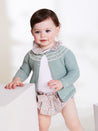 Floral Print Ruffle Collar Bodysuit in Dusty Pink (0mths-2yrs) Tops & Bodysuits  from Pepa London