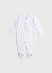Pink Hand Smocked Cotton All-in-One (0-12mths) Nightwear  from Pepa London