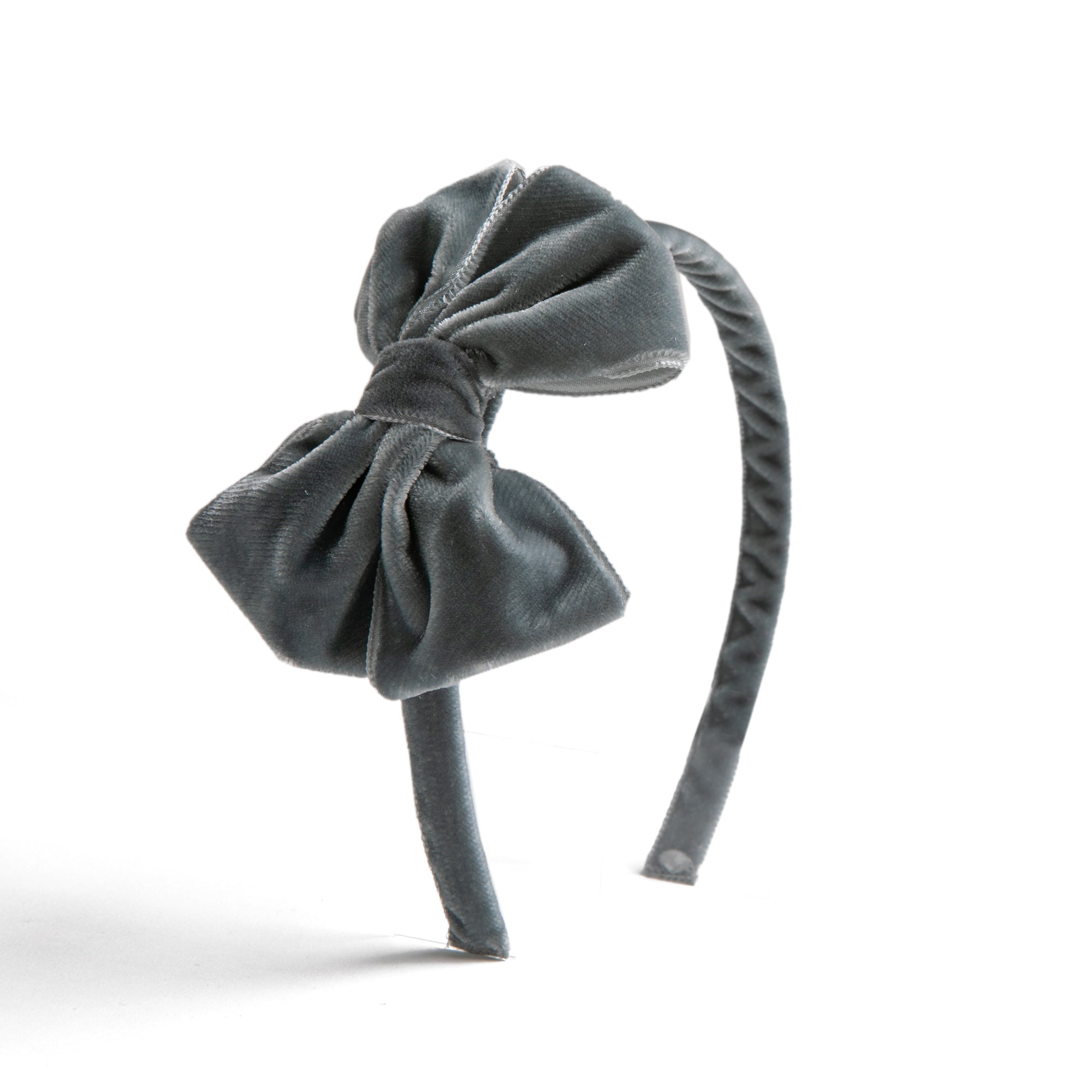 Velvet Grey Hairband Hair Accessories  from Pepa London