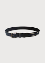 Dark Blue Striped Belt Belts & Braces  from Pepa London