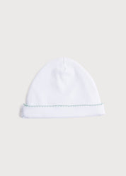 Newborn Hat with Green Hand Smocked Detail (0-3mths) Accessories  from Pepa London