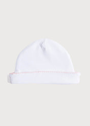 Newborn Hat with Pink Hand Smocked Detail (0-3mths) Accessories  from Pepa London