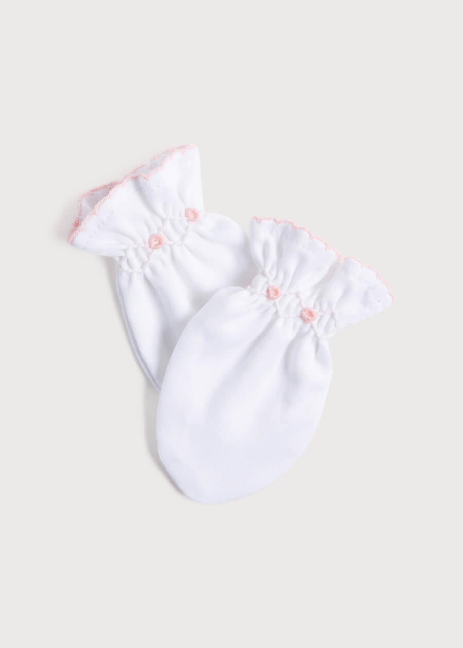 Pink Handsmocked Mittens Accessories  from Pepa London