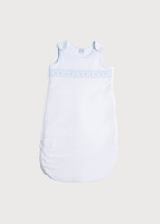 Blue Hand Smocked Sleeping Bag (3-18mths) Accessories  from Pepa London
