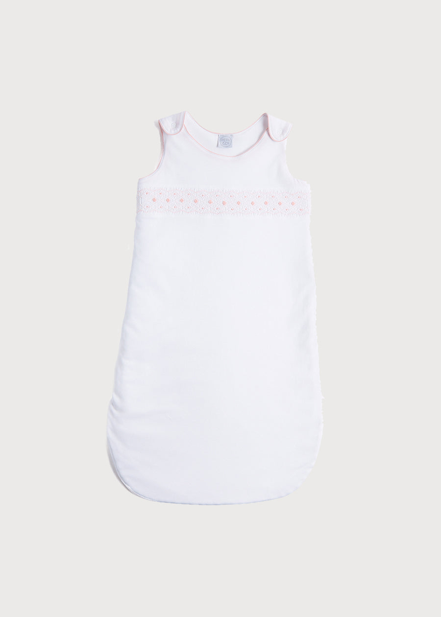 Pink Hand Smocked Sleeping Bag (3-18mths) Accessories  from Pepa London