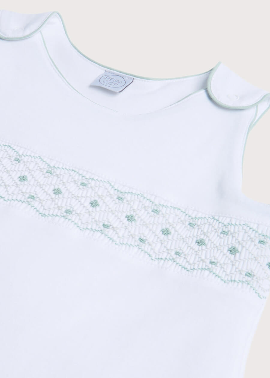 Green Hand Smocked Sleeping Bag (3-18mths) Accessories  from Pepa London