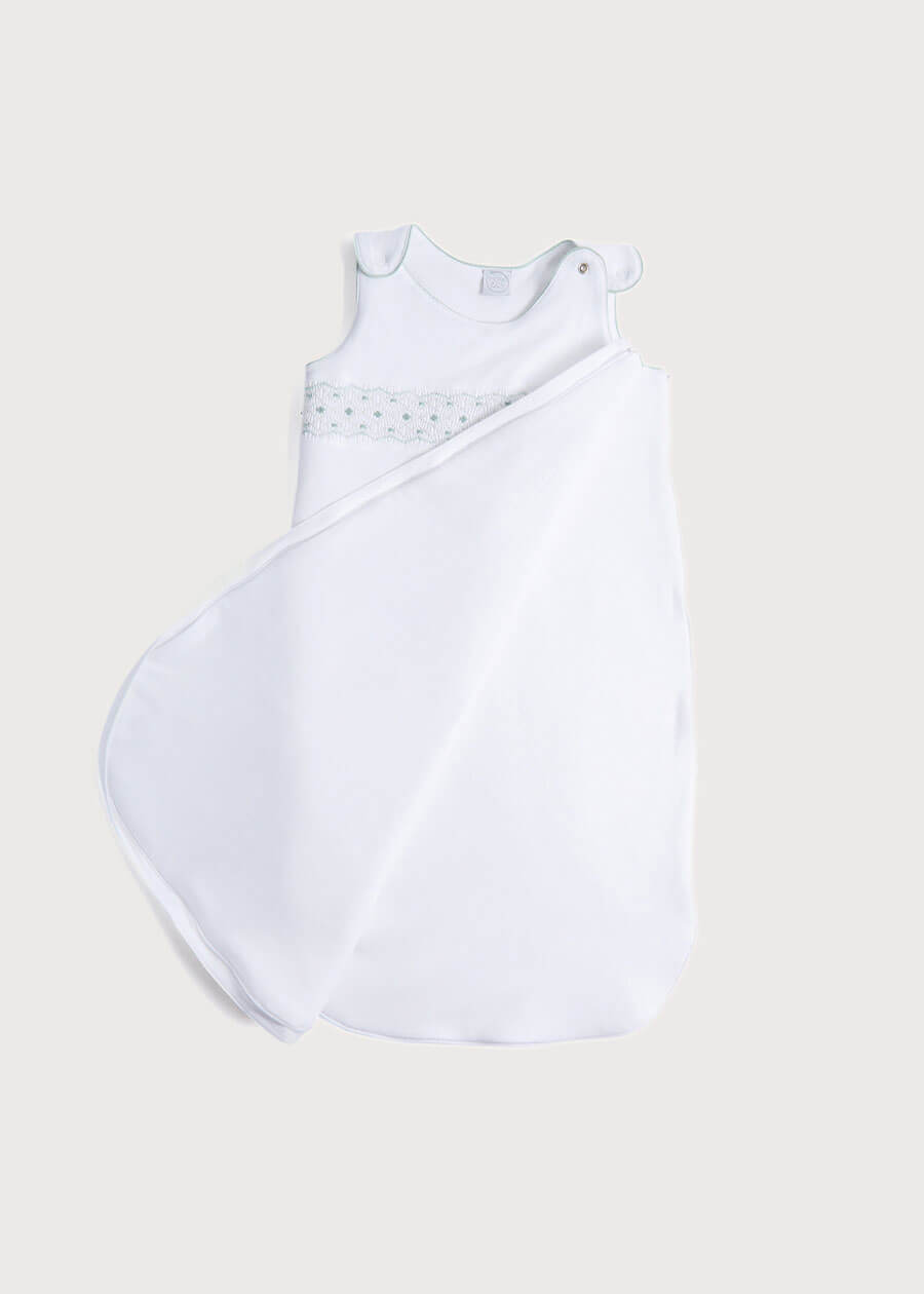 Green Hand Smocked Sleeping Bag (3-18mths) Accessories  from Pepa London