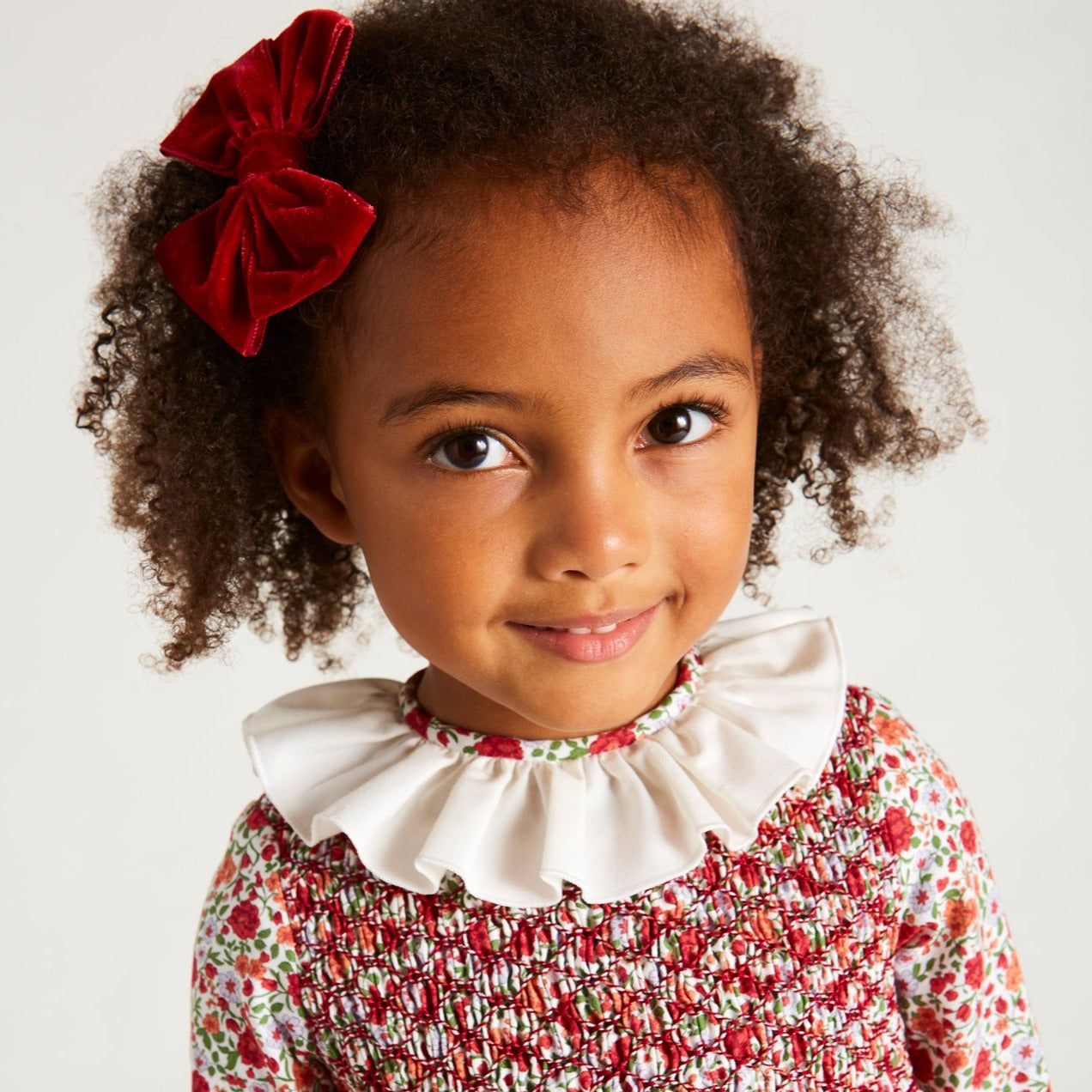 Velvet Big-Bow Clip in Red Hair Accessories  from Pepa London