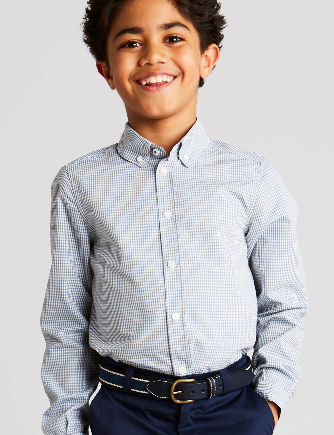 Dark Blue Striped Belt Belts & Braces  from Pepa London