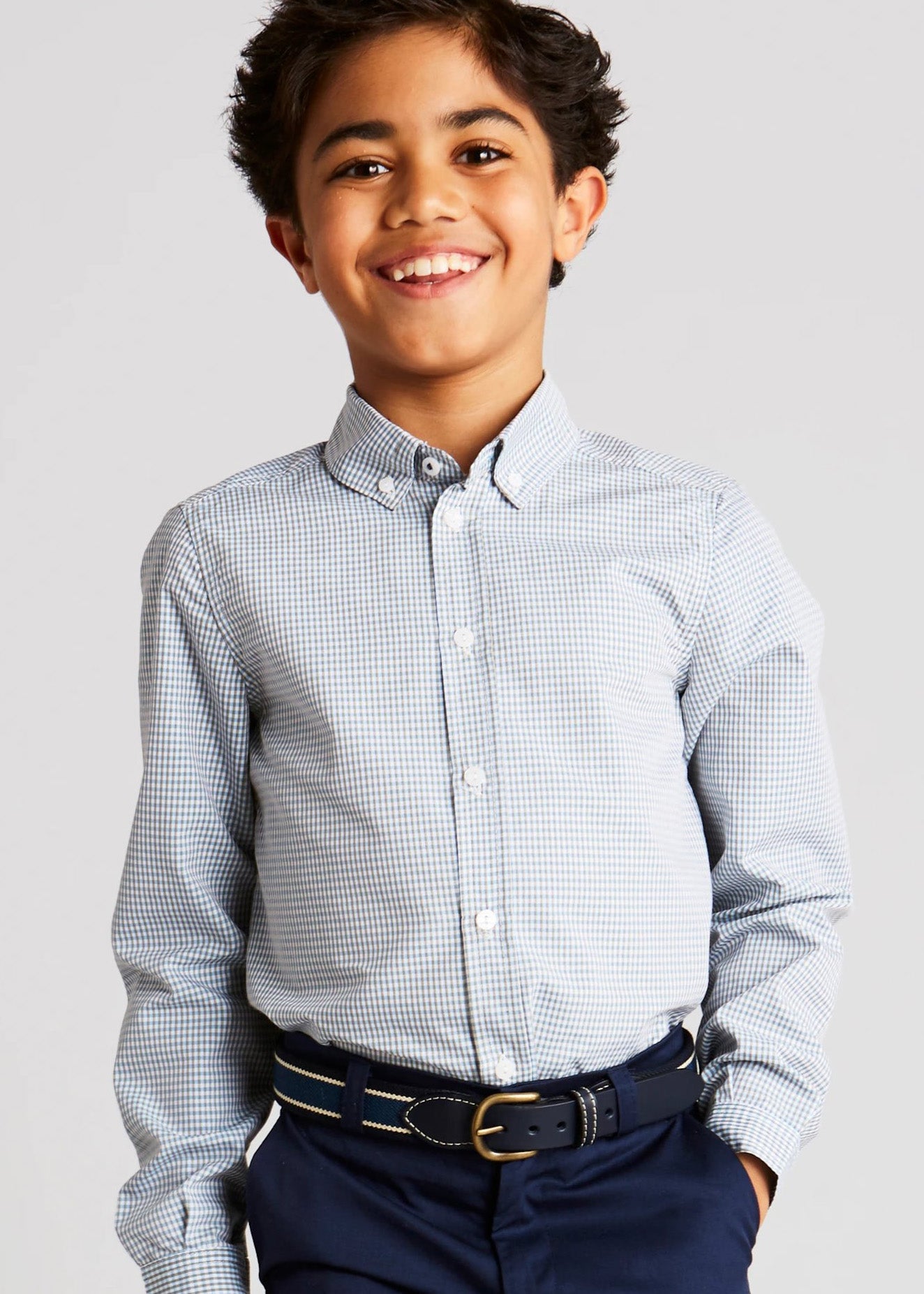 Dark Blue Striped Belt Belts & Braces  from Pepa London