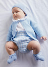 High Waisted Gingham Elasticated Waist Bloomers in Blue (0-6mths) Bloomers  from Pepa London