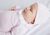 Gentle Openwork Ruffle Collar 3 Piece Knitted Set in Pink (0-6mths) Knitted Sets  from Pepa London