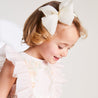 Traditional Big Bow Tulle Hairband in Ivory Hair Accessories  from Pepa London