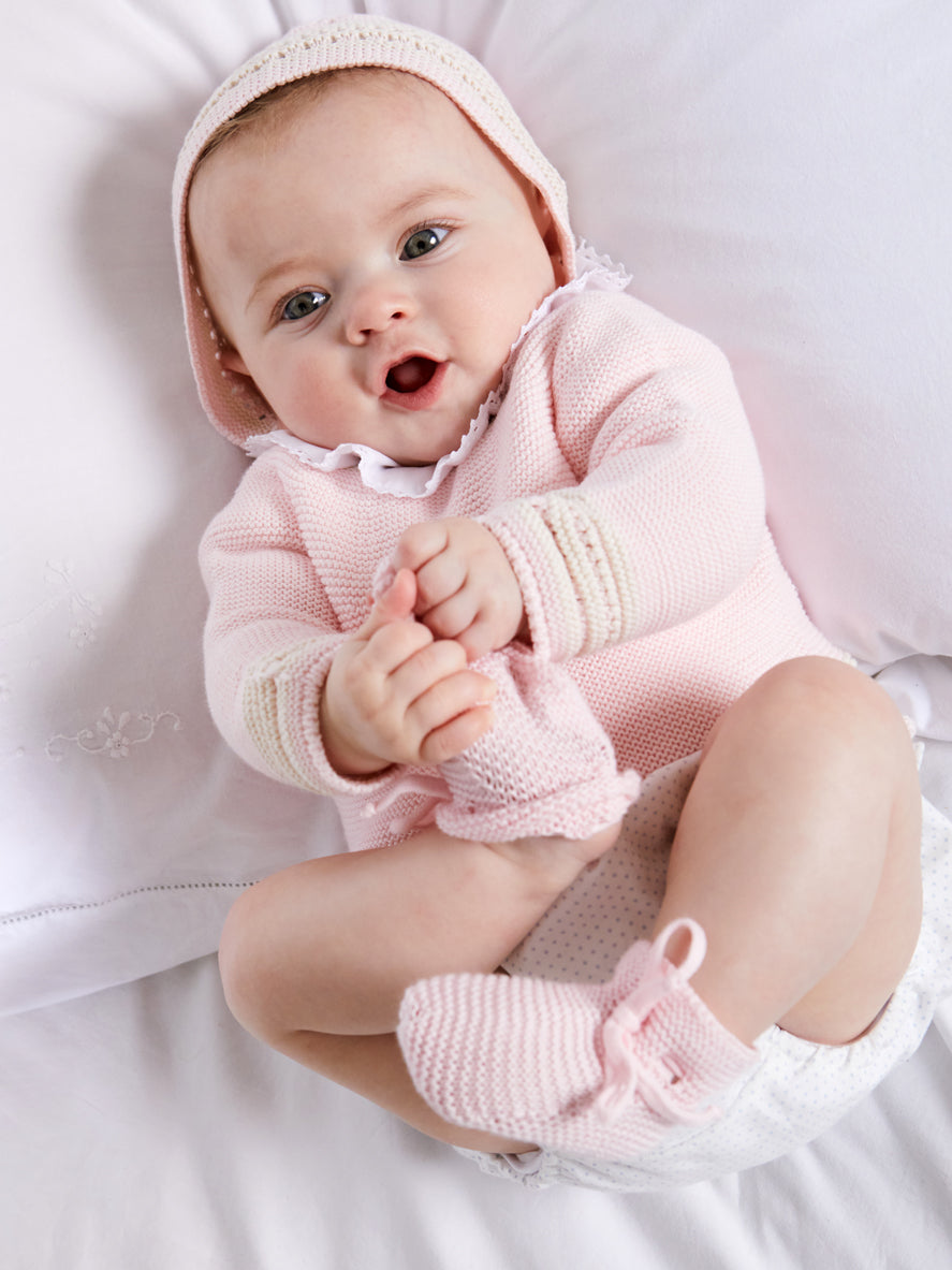 Piculina Trim Cotton Bodysuit in White (1mths-3yrs) Tops & Bodysuits from Pepa London