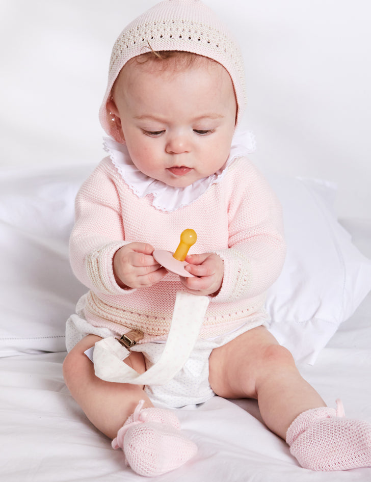 Piculina Trim Cotton Bodysuit in White (1mths-3yrs) Tops & Bodysuits from Pepa London