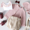 Herringbone Delicate Button Bloomers in Beige (0mths-2yrs) Bloomers  from Pepa London