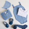 Blue Knitted Newborn Cardigan (3-12mths) Knitwear  from Pepa London