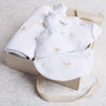 Take me Home Hand Embroidered Set with Booties in Beige (0-3mths) Gift Sets  from Pepa London