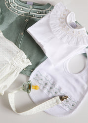 Green Hand Smocked Bib Accessories  from Pepa London