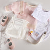 Piculina Trim Cotton Bodysuit in White (0mths-3yrs) Tops & Bodysuits  from Pepa London